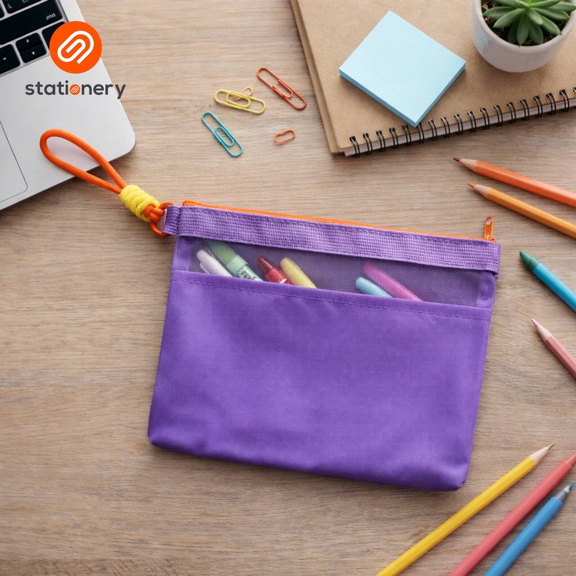 Fine Mesh Pouch with Taping - 23.5x17.5cm-1