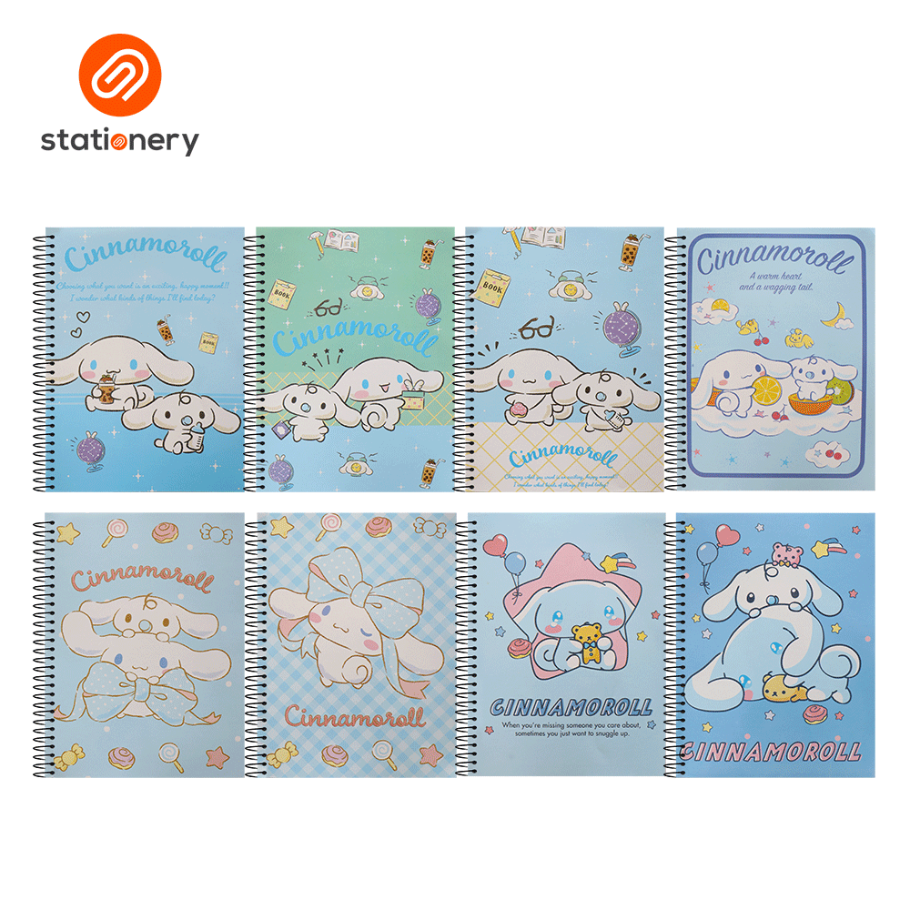 Cinnamoroll Spiral Notebook 80lvs Pack of 8