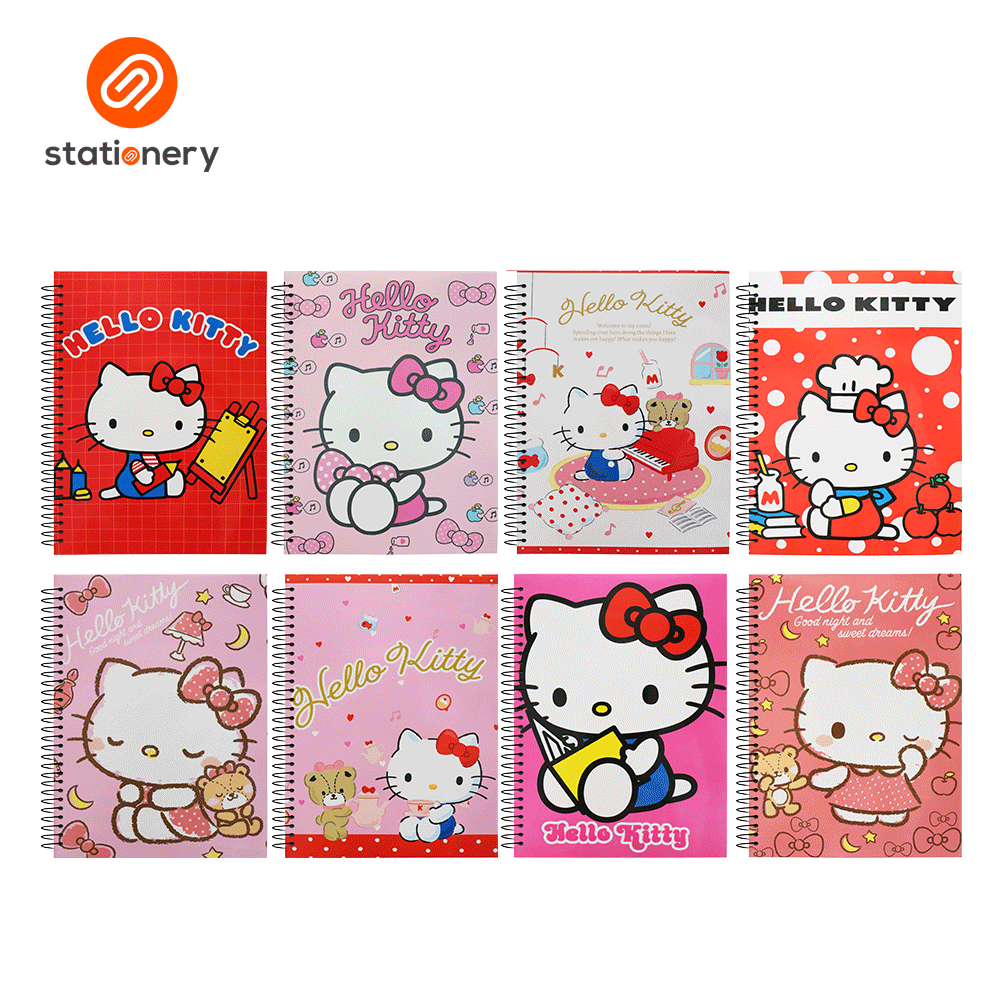 Hello Kitty Spiral Notebook 80lvs Pack of 8-zoom-10