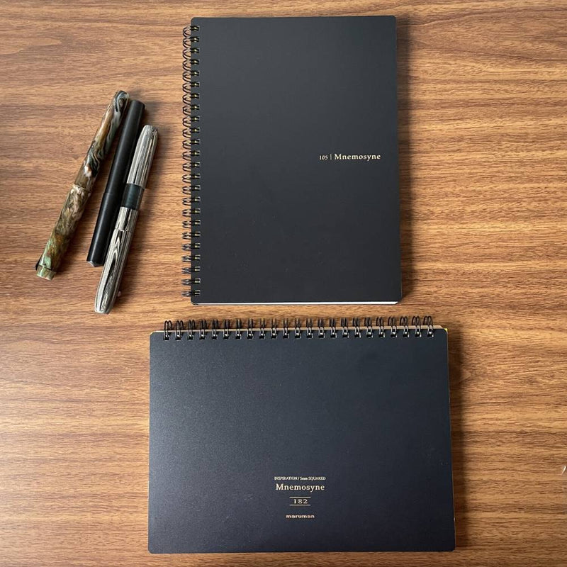 Maruman Mnemosyne N105 Side Spiral Dot Grid Notebook A5 - 80 Sheets-zoom-