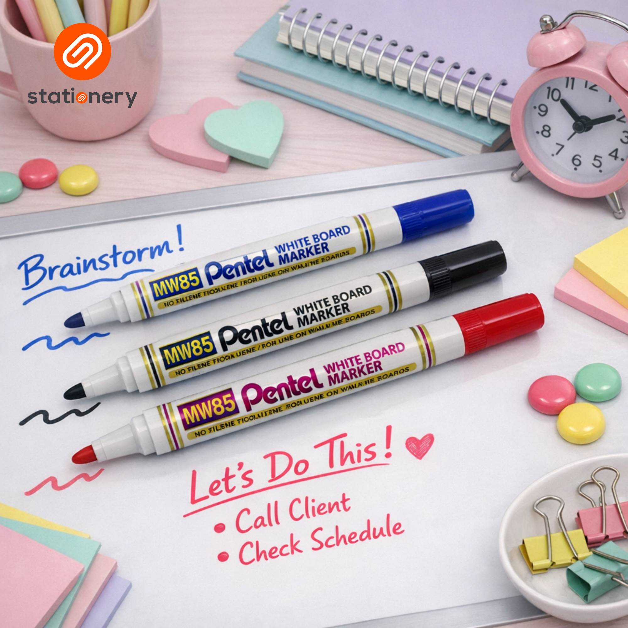 Pentel MW85 White Board Marker - Bullet Tip