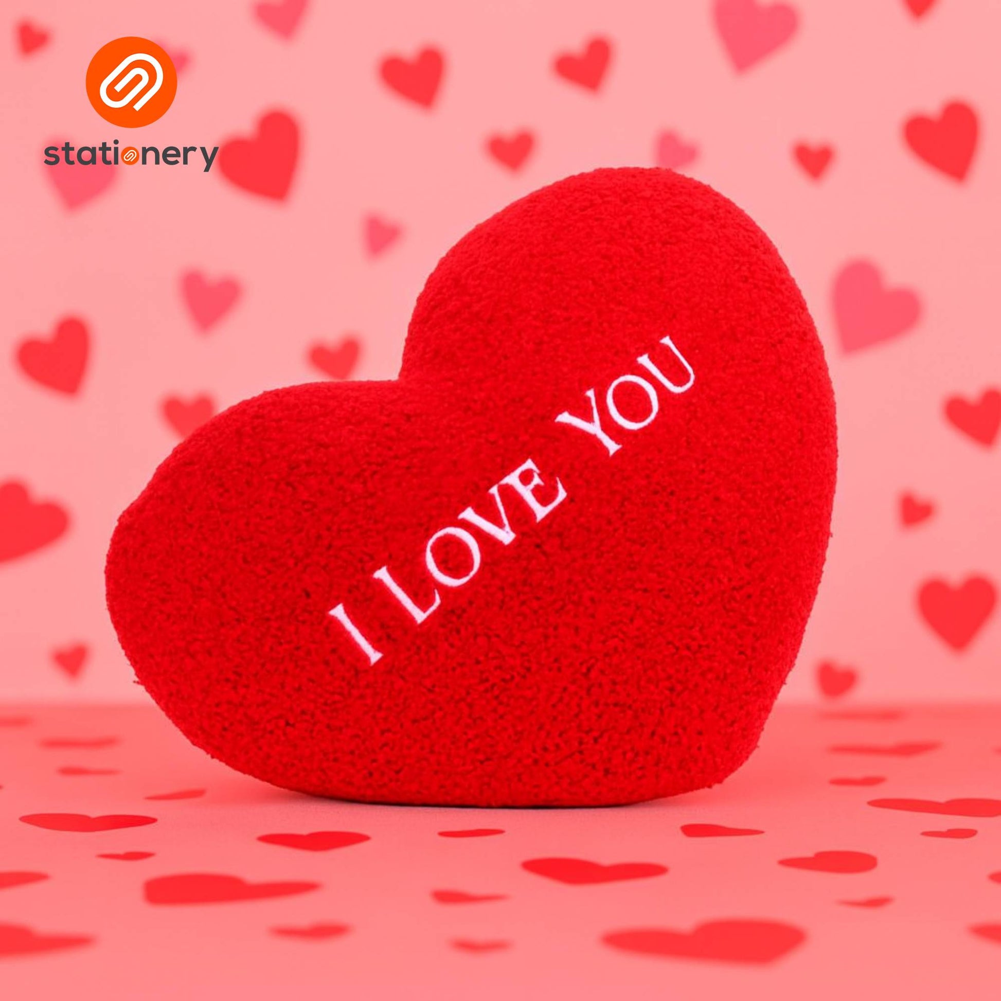Hallmark Red Heart-Shaped 'I Love You' Plush Pillow-3