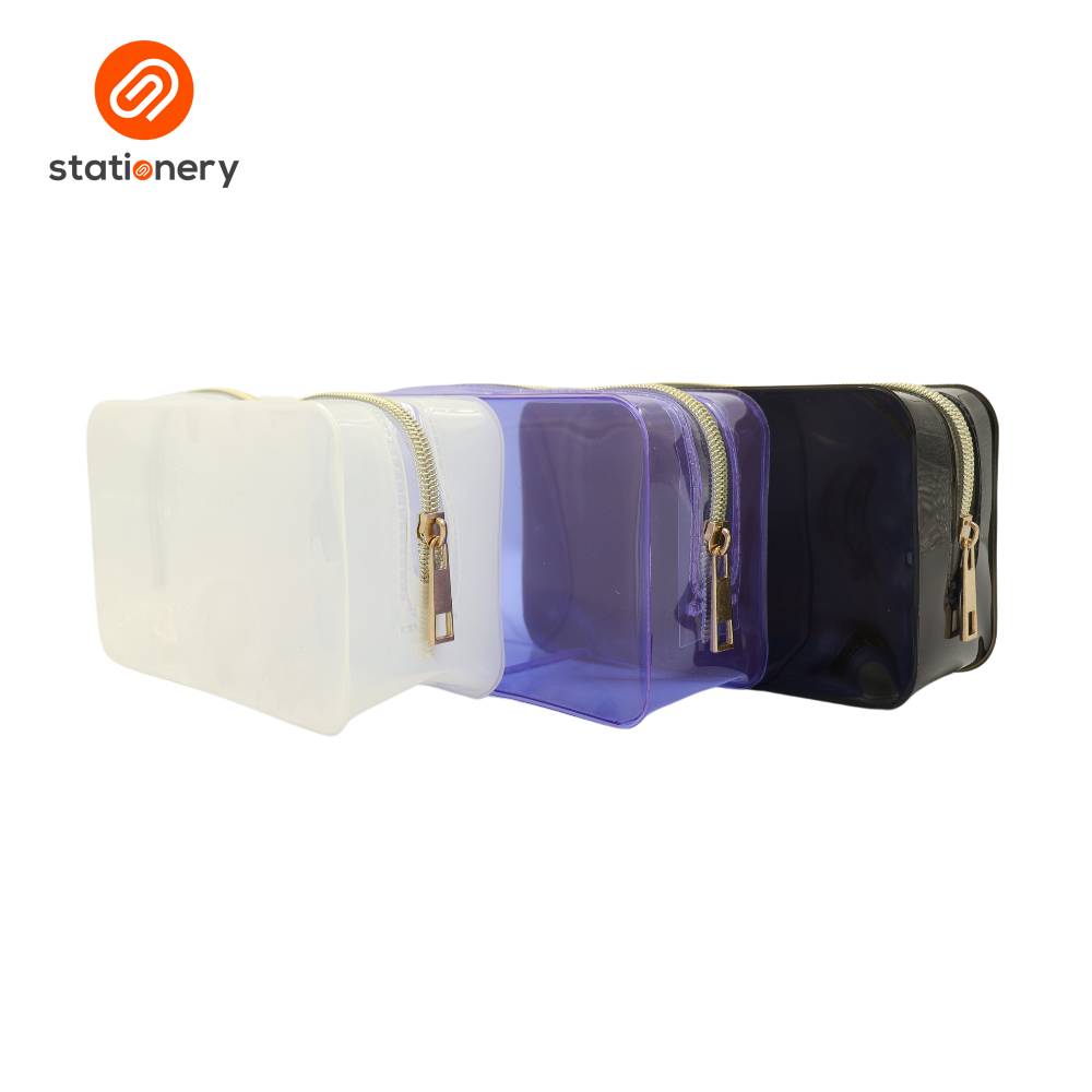 PVC Colored Pouch with Rose Gold Zipper-20