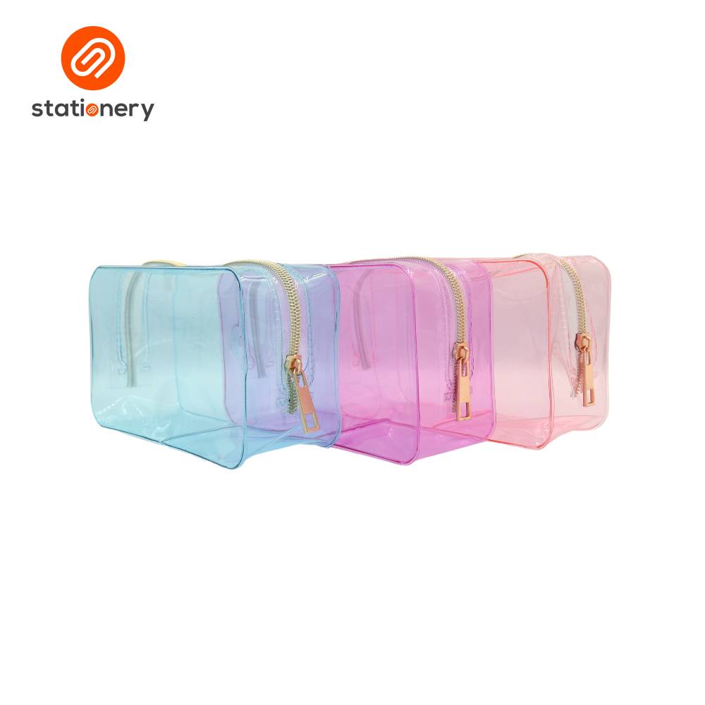 PVC Colored Pouch with Rose Gold Zipper-zoom-21