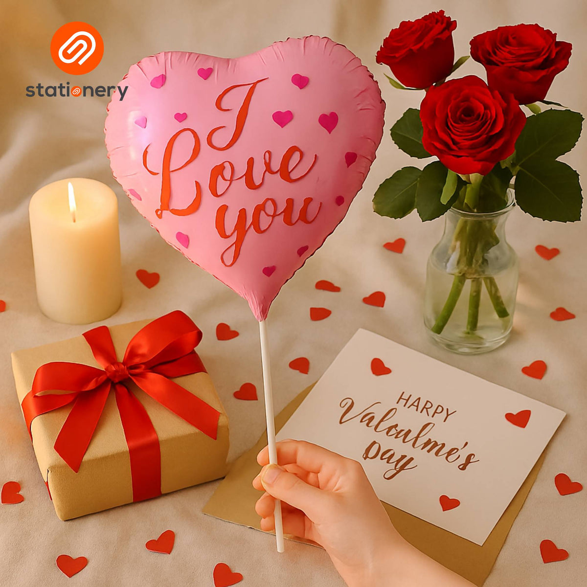 Hallmark Romantic Heart Balloons Decs1 - 18 Inches-zoom-7