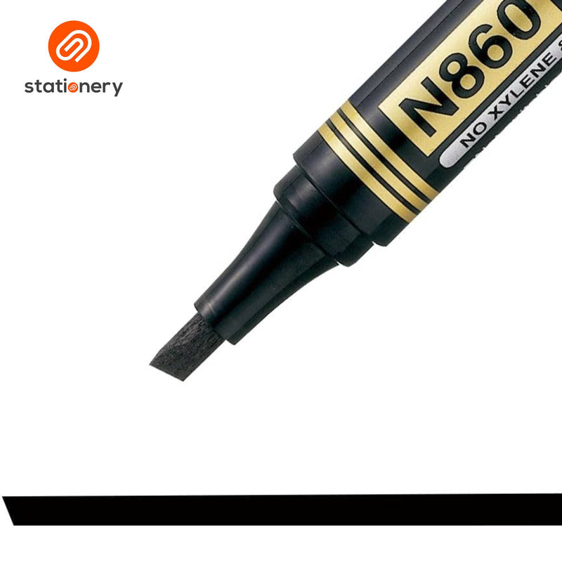 Pentel N860 Permanent Marker - Chisel Tip-zoom-
