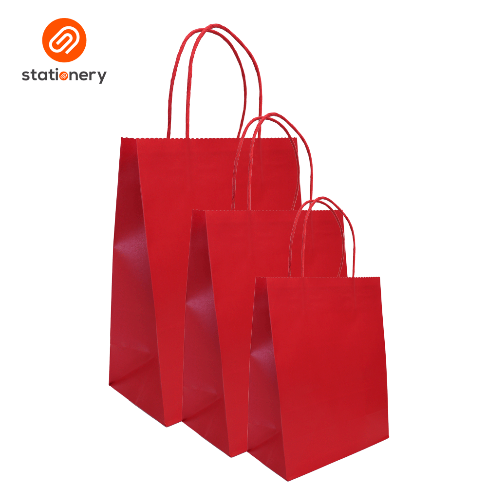 Bleached Kraft Bag Pack of 10 26x12x33cm (Large)