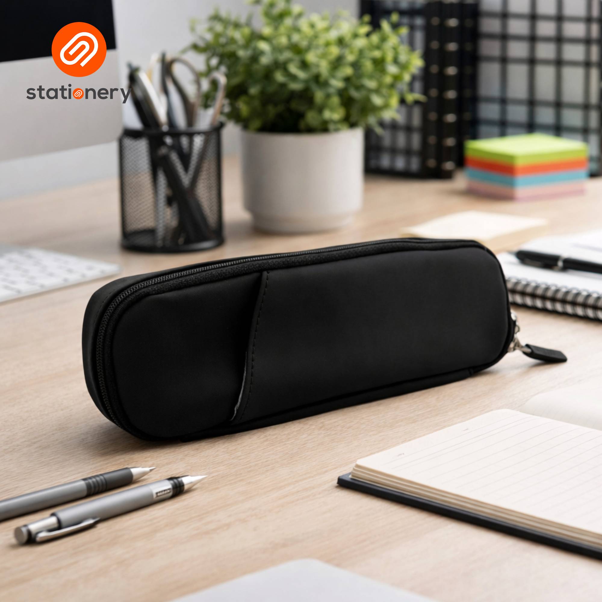 Slim Leatherette Pen Case