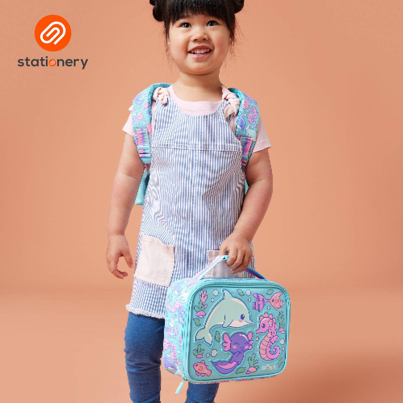 Smiggle Little Journeys Teeny Tiny Square Lunchbox - Aqua-zoom-