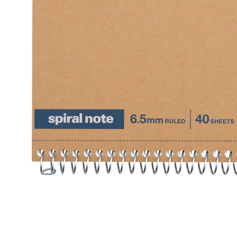 Maruman Spiral Notebook Basic Ruled B5 7mm 80gsm - 80 Sheets-zoom-