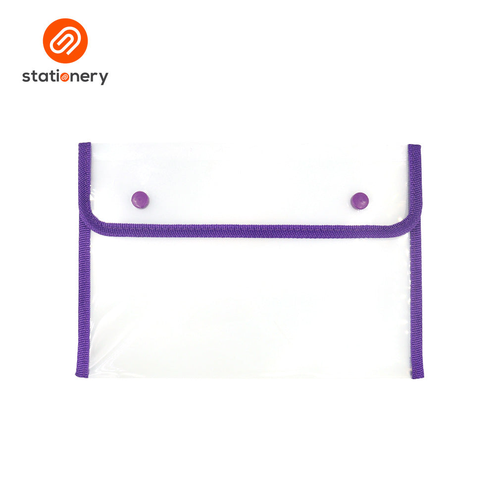 Seagull Plastic Envelope 2 Snap Buttons & Piping - 29.3cm x 20.3cm (Medium)