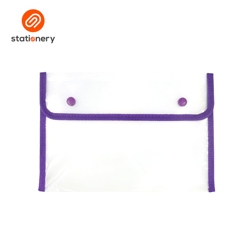 Seagull Plastic Envelope 2 Snap Buttons & Piping - 29.3cm x 20.3cm (Medium)-zoom-