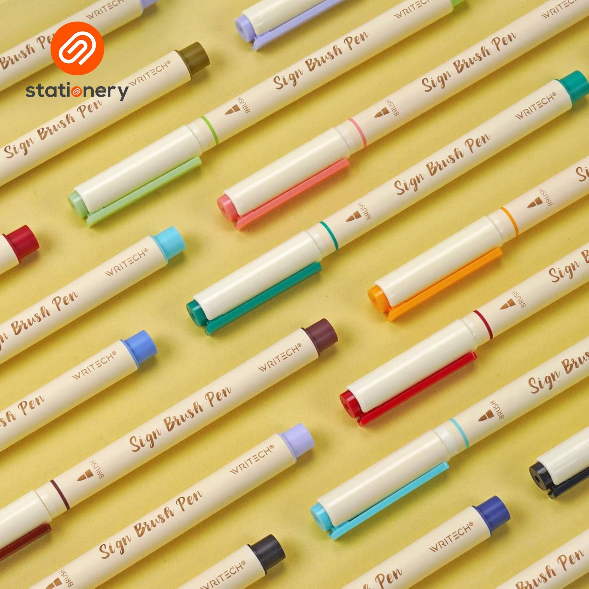 Writech Sign Brush Pens 6pcs per Set - W827-7