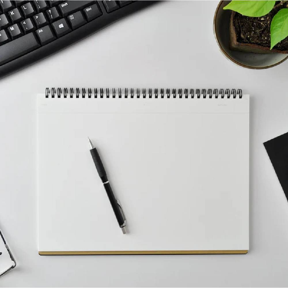 Maruman Mnemosyne N181A Top Spiral Horizontal Blank Notebook A4 - 70 Sheets