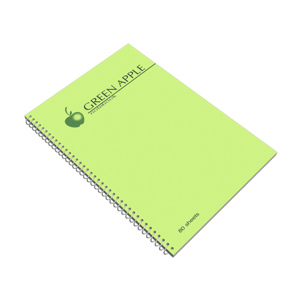 Green Apple Spiral Notebook 80lvs No. 0580 - 5X7"