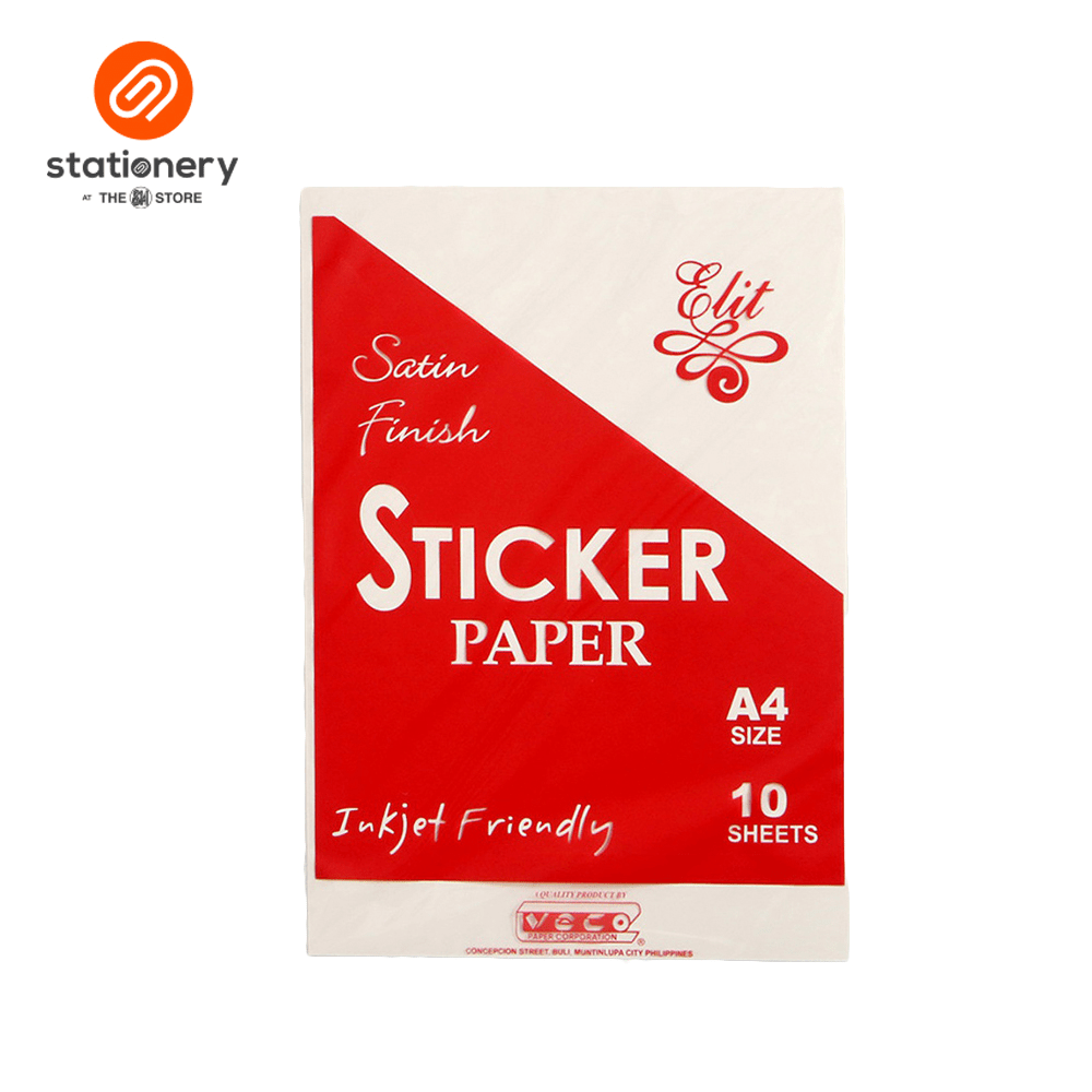 Elit Sticker Paper Satin Finish A4 10 Sheets per Pack