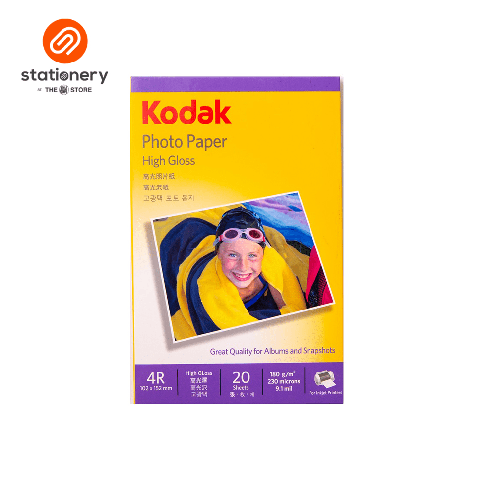 Kodak Photo Paper High Gloss 180gsm 4X6" 20 Sheets per Pack