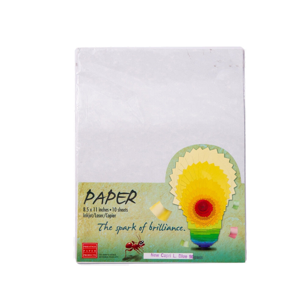 New Capri Specialty Paper 90gsm Short 10 Sheets per Pack Light Blue