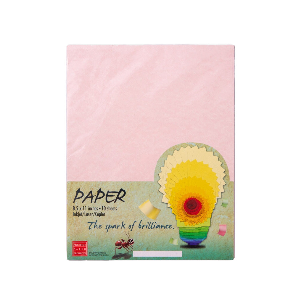 New Capri Specialty Paper 90gsm Short 10 Sheets per Pack Pink