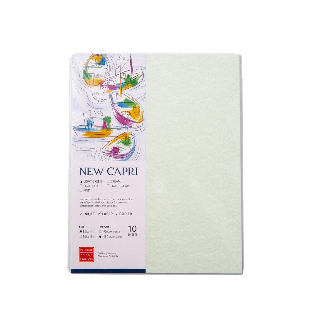 New Capri Specialty Board 180gsm Short 10 Sheets per Pack Green
