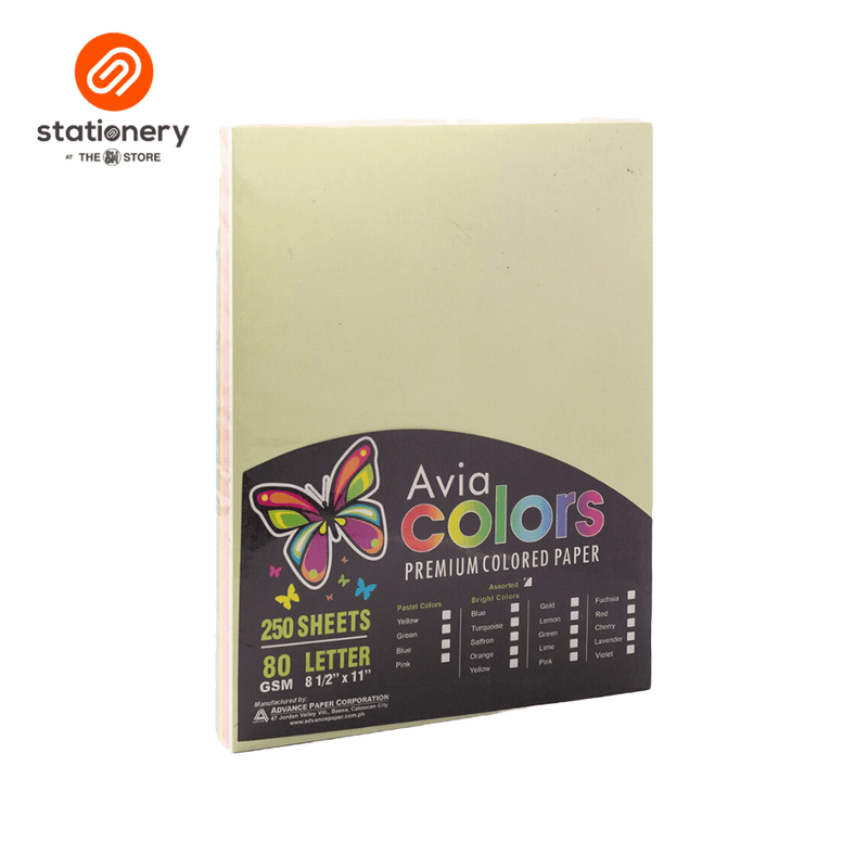 Avia Colored Paper Assorted Pastel Colors Short 80gsm 250 Sheets-zoom-