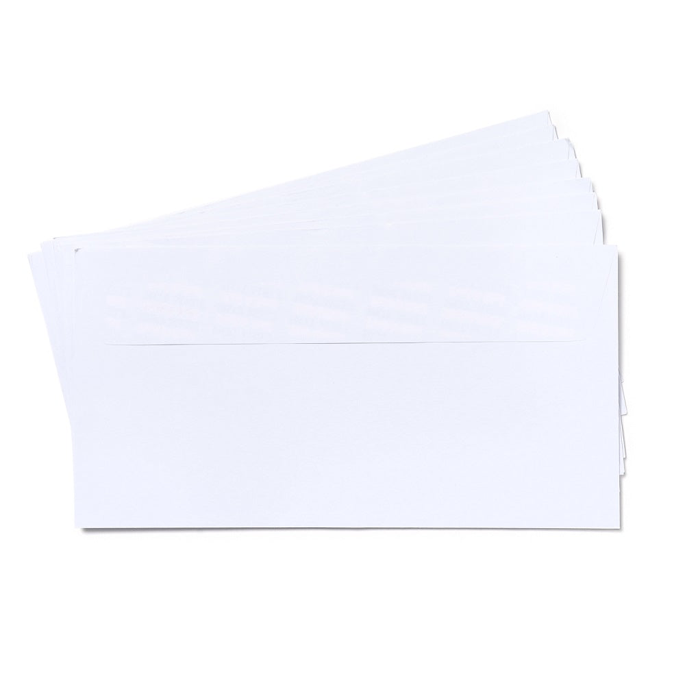 Imported Peel and Seal White Envelope 10 Pieces per Pack No. 10 - 4-1/8X9-1/2"