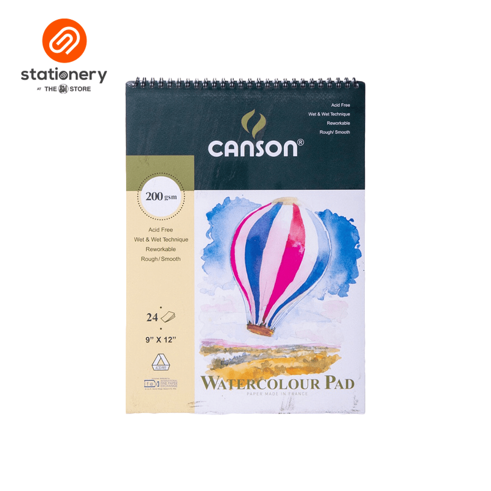 Canson Watercolour Pad 200gsm 9X12" 24 Leaves