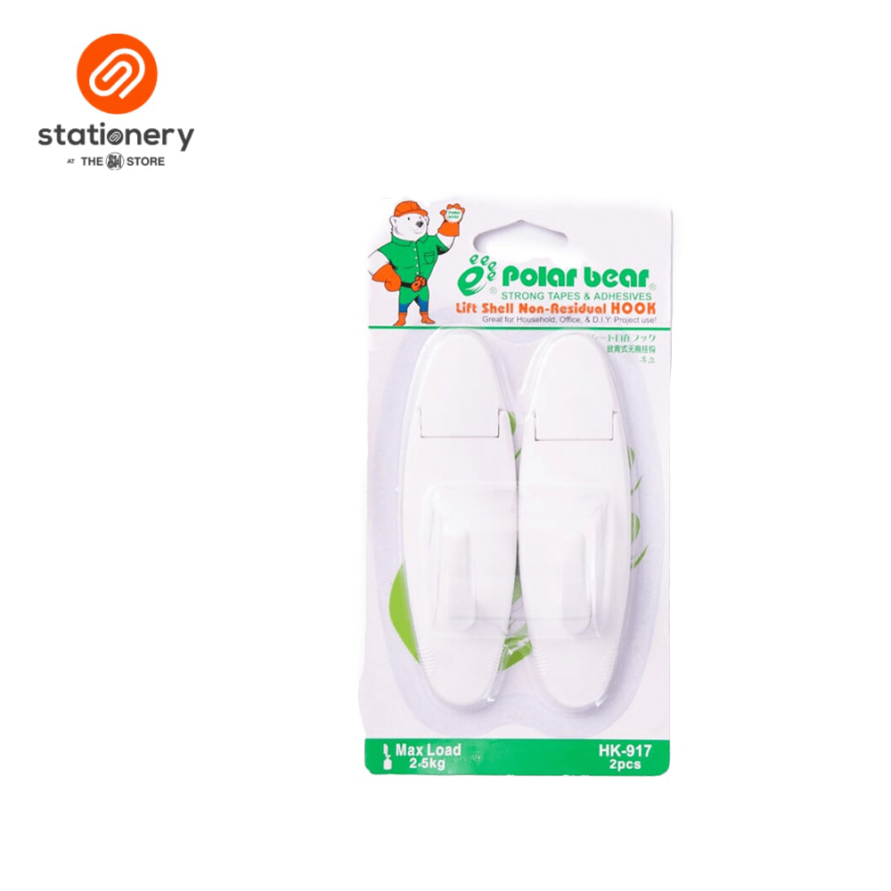 Polar Bear Lift Shell Non-Residual Hooks Pack of 2