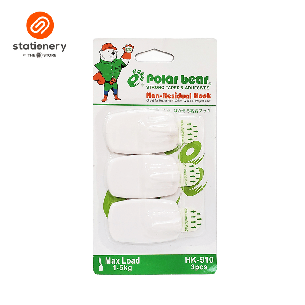 Polar Bear Non Residual Hooks HK-910 Pack of 3