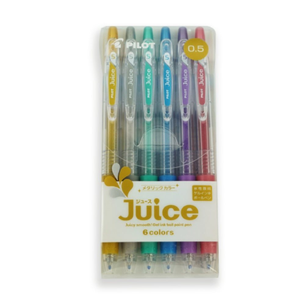 Pilot Juice Gel Pen 0.5mm 6 Colors Metallic