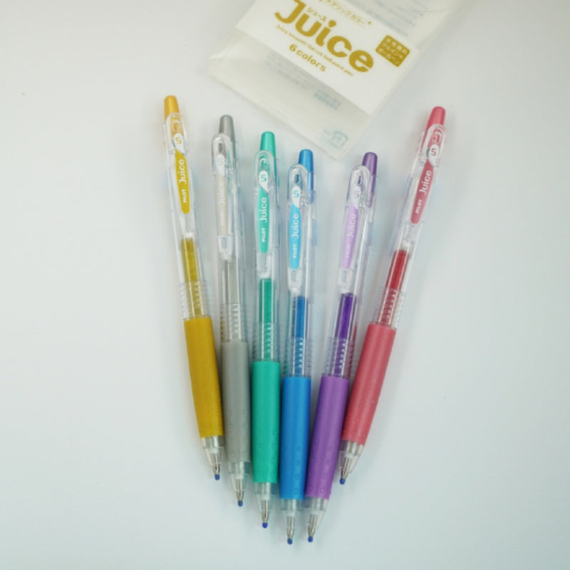 Pilot Juice Gel Pen 0.5mm 6 Colors Metallic-zoom-