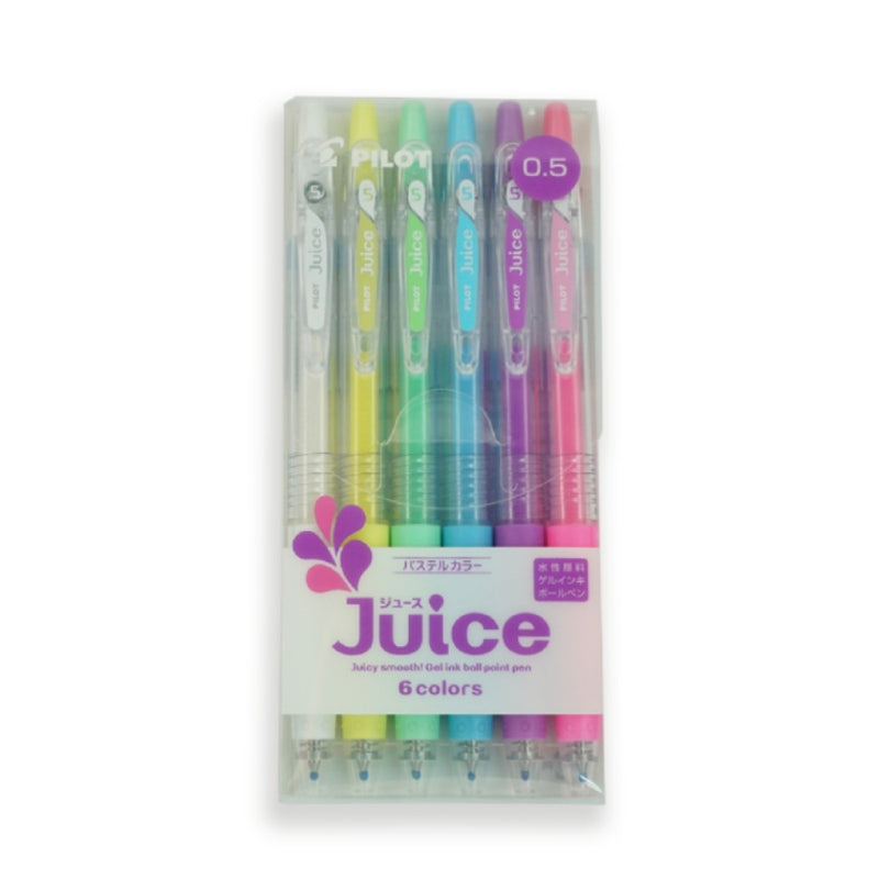 Pilot Juice Gel Pen 0.5mm 6 Colors Pastel-zoom-