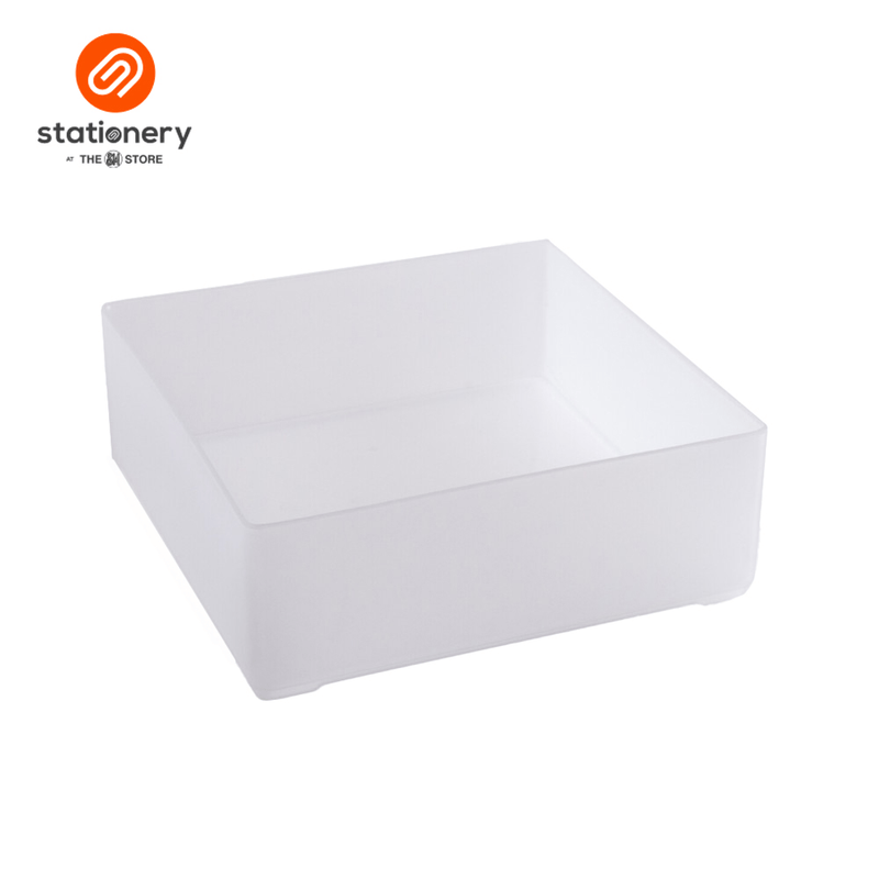 Stackable Organizer Block White 6 x 6 x 2 Inches-zoom-