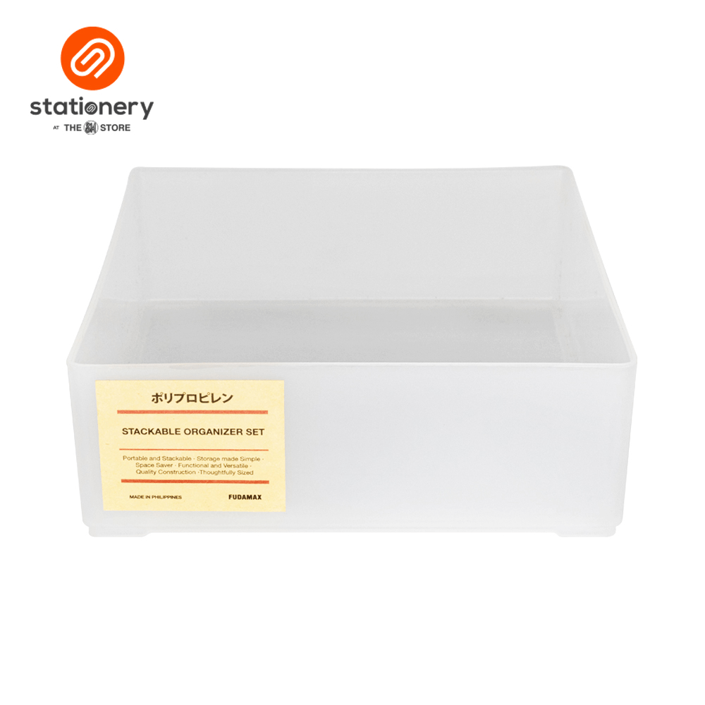 Stackable Organizer Block White 6 x 6 x 2 Inches