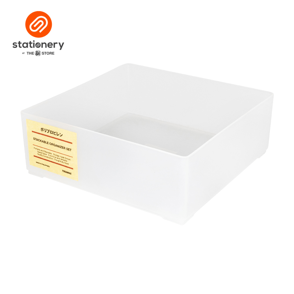 Stackable Organizer Block White 6 x 6 x 2 Inches-zoom-2