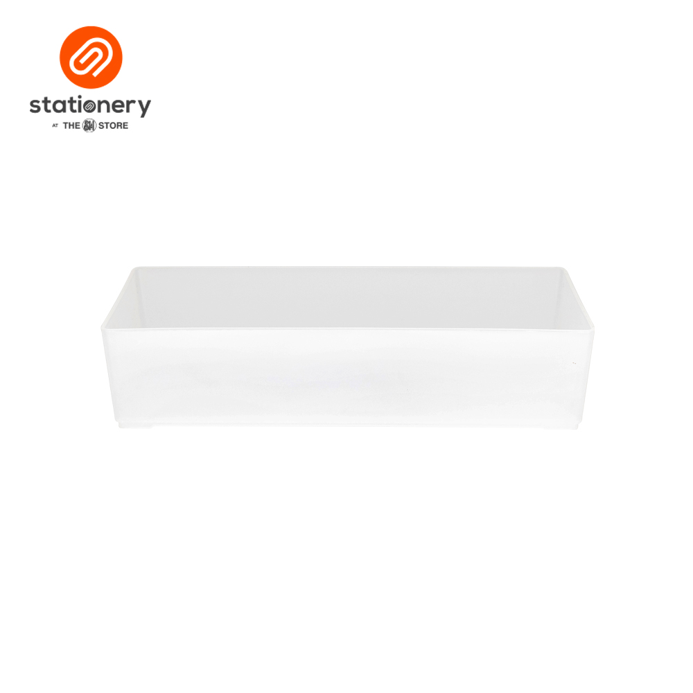 Stackable Organizer Block White 8.25 x 2.25 x 2 Inches-zoom-1