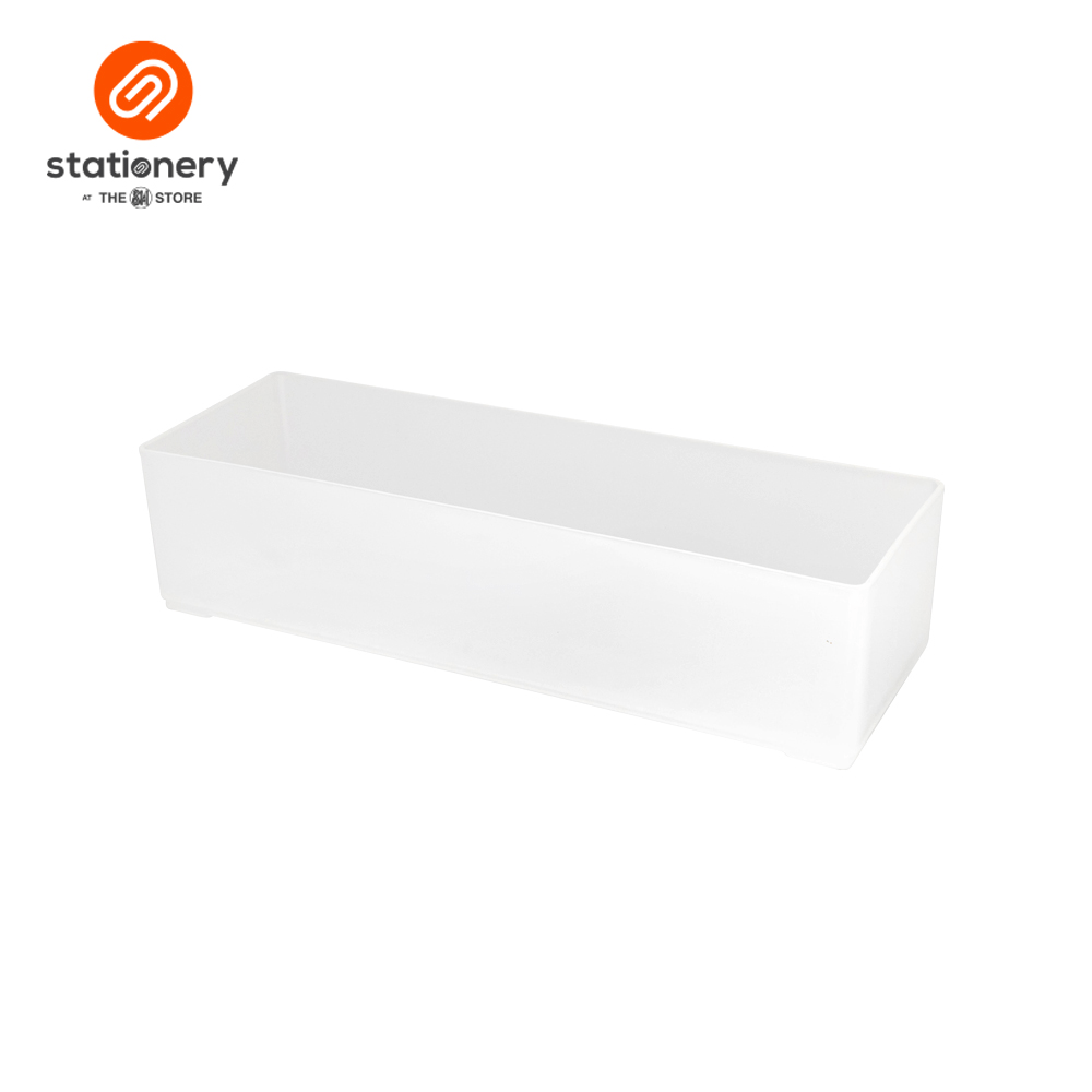 Stackable Organizer Block White 8.25 x 2.25 x 2 Inches-2