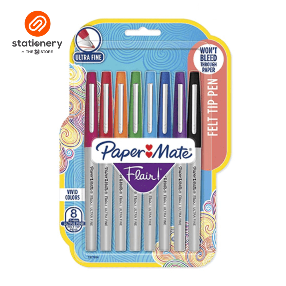 Paper Mate Flair Ultra Fine Asstd Fashion 8CT Felt Tip Pen