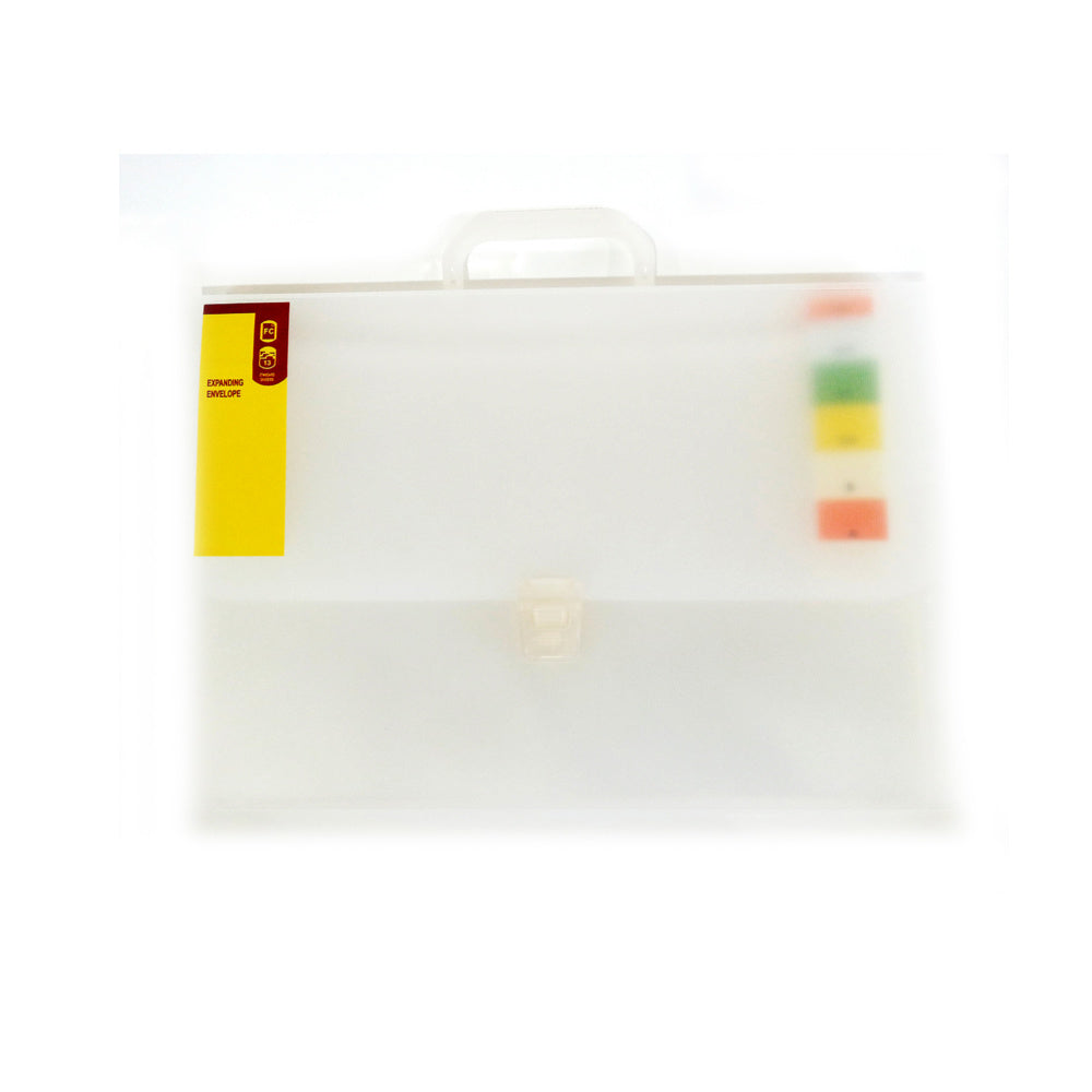 Expanding Document Envelope Vertical Lines Design With Handle 13 Pockets Blue
