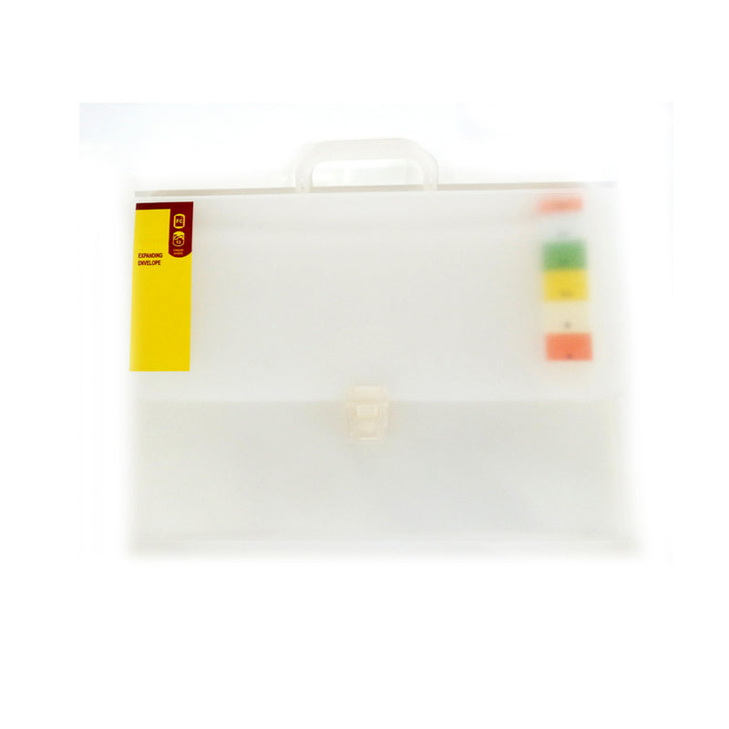 Expanding Document Envelope Vertical Lines Design With Handle 13 Pockets-zoom-