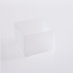 Stackable Organizer Block White 3 x 3 x 2 Inches