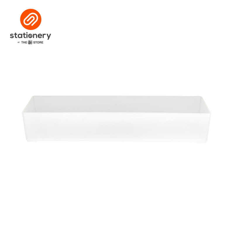 Stackable Organizer Block White 11.8 x 3 x 2 Inches-zoom-