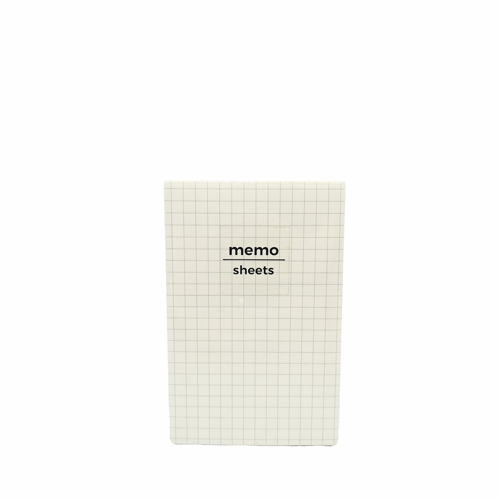 Padded Memo Pad Grid Cream Medium - 9x14cm