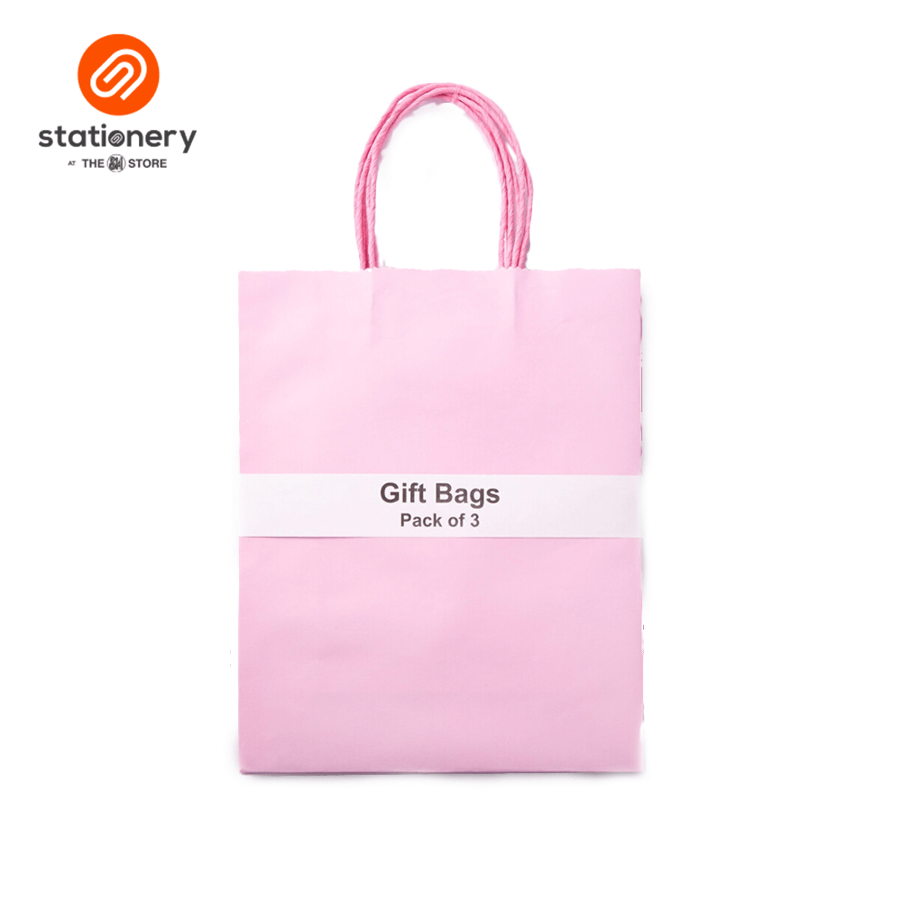 Plain Gift Bag 120 gsm Pack of 3 - Large (10 1/4x5x12 1/2")-1