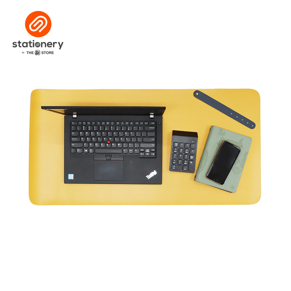Desktop Leatherpad Dual Side Navy/ Mustard-1