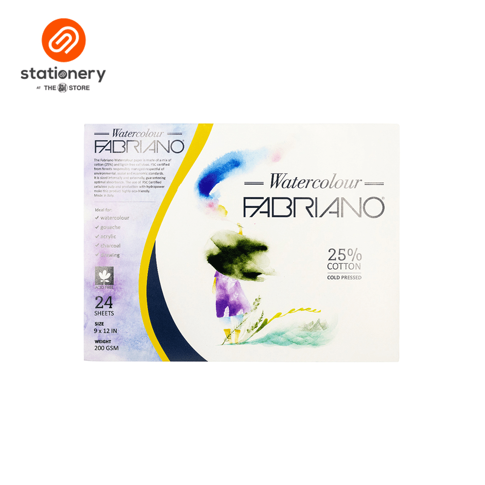 Fabriano Watercolor Pad 24 Sheets - 9x12"-1
