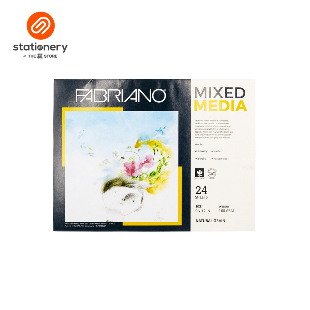 Fabriano Mixed Media Pad 24 Sheets - 9x12"