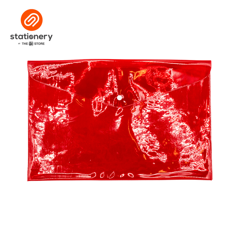 Colored Plastic Flat Envelope with Snap Button- Long-zoom-
