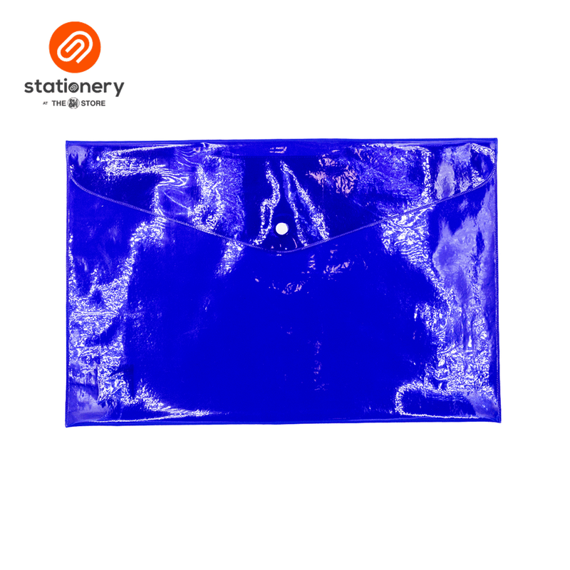 Colored Plastic Flat Envelope with Snap Button- Long-zoom-