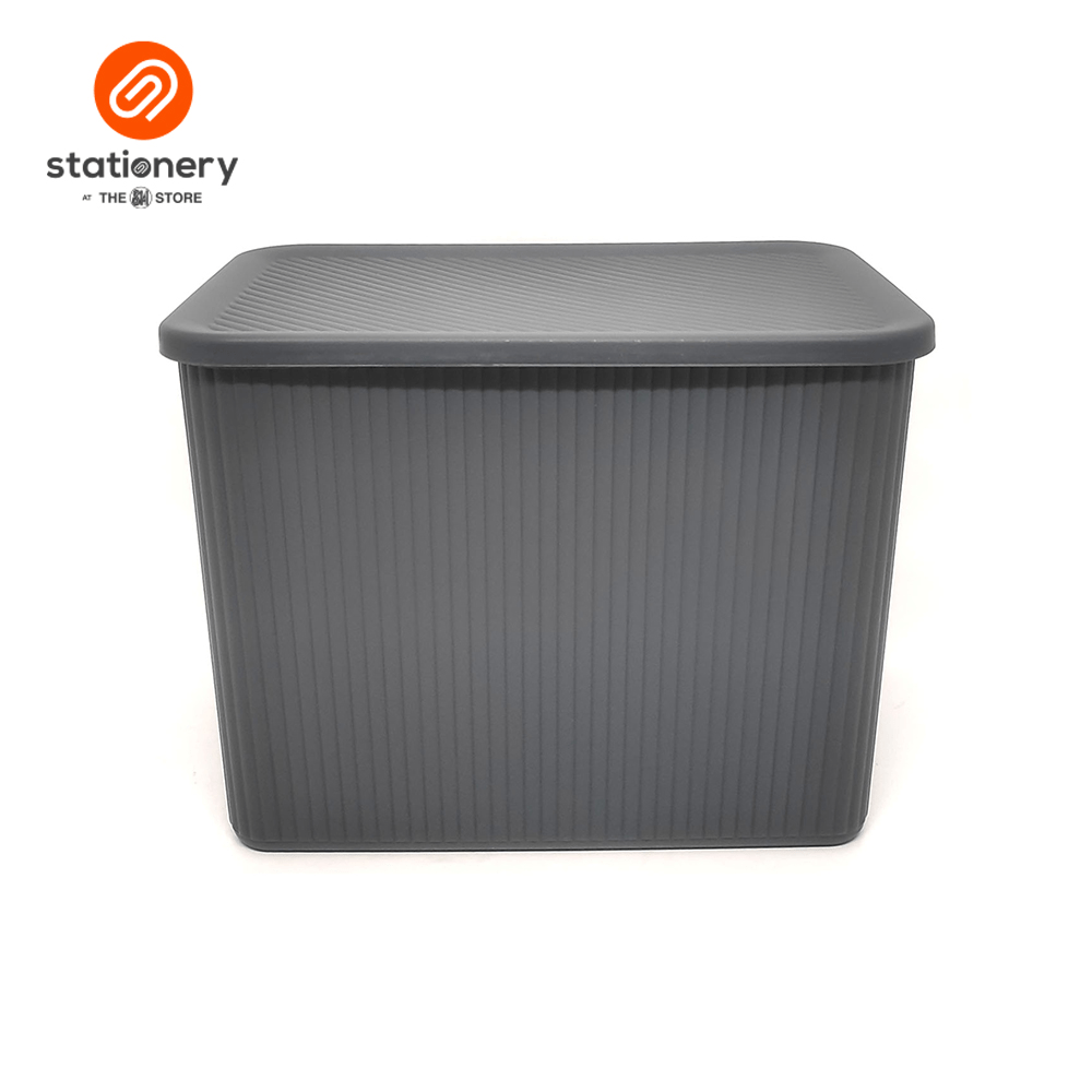 Canvas bin discount with lid